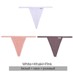 3Pcs/set Cotton Thongs M-XL Sexy Bikini Panties Women T-Back Underpants Girls Low Waist G-string Underwear Female Lingerie 2022