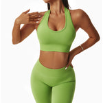 Sexy Halter Yoga Bra Gym Workout Push Up Running Sports Underwear Gathering Sports Vest Beautiful Back Fitness Top