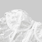 Phantasy Sexy Lace See through Crop Top Women Fashion Floral Embroidery Black Tank Top Night club Dress up 2026 Summer Outfit