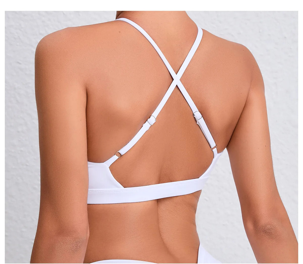 STOUREG Beautiful Back Sports Bra for Women GymYoga Bra Cross Back Running Sports Top Breathable Fitness Paded Sportswear