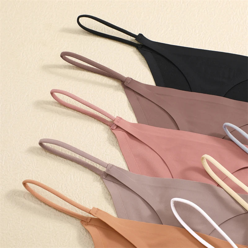 5PCS Seamless Thong Women Invisible Thin Strap Low Waist High Stretch Flexibility Panties Sexy Underwear Ladies Briefs T-back