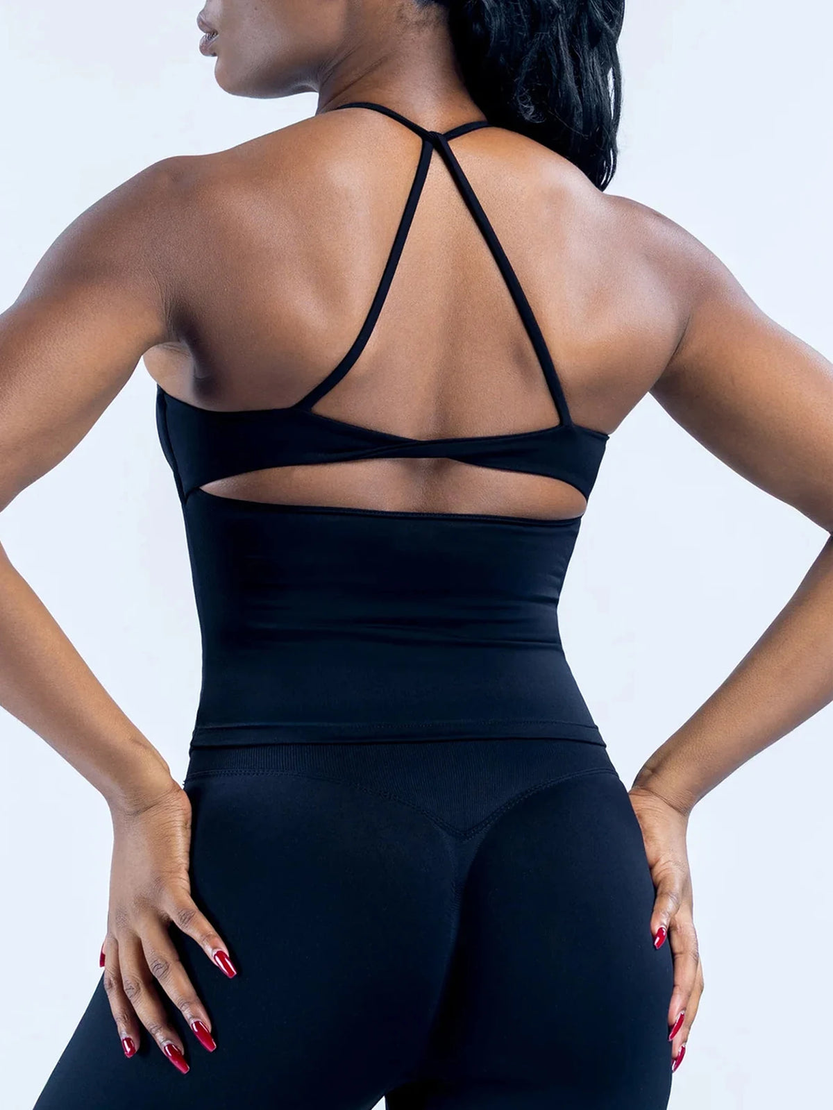 Women's Cross Back Yoga Tank Top | Racerback Sports Vest for Gym Running Fitness Workout