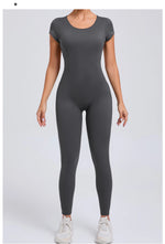 One-piece Yoga Padded Backless Suit Female Rompers Quick Dry Yoga Clothing Workout Bodysuits Scrunch Sports Jumpsuit Women