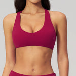 NCLAGEN Sport Bras Women High Support Fitness Underwear Back Cross Gym Clothes Training Solid Yoga Top Pilates Workout Tank