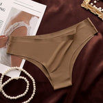 1Pc Women Ice Silk Brazilian Panties Seamless Low Waist Briefs Comfort Soft Cool Smooth Underwear Sexy Lingerie M-XL