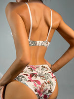Best Selling Women's Underwear Set Bra and Panty 2PCSCute Print Flowers Shapewear Thin Section Lingerie Comfortable A2134