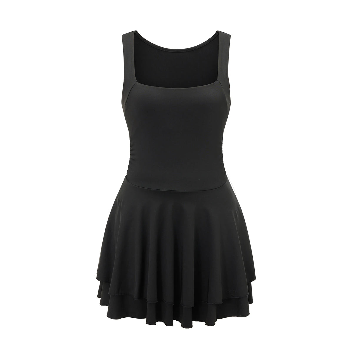 Women’s Summer Tank Dress for Party Club Evening Sleeveless Square Neck A-Line Dress Short Flowy Dress
