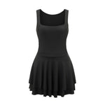 Women’s Summer Tank Dress for Party Club Evening Sleeveless Square Neck A-Line Dress Short Flowy Dress