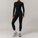 2/3PCS Yoga Set Women Workout Set Seamless Sportswear Gym Clothing Fitness Long Sleeve Crop Top High Waist Leggings Sports Suits