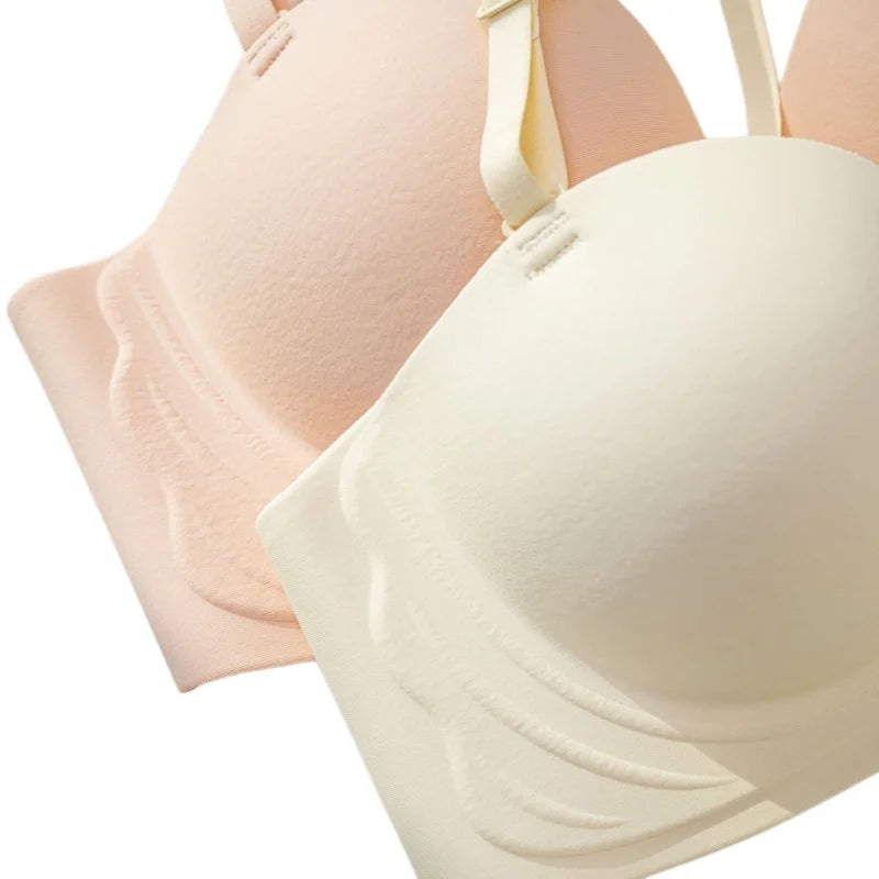Push-Up Bras Women 1/2 Cup Underwear Sexy Lingerie Solid Color Wireless Fixed Cup Demi Bra Comfort Breathable Brassiere S-XL