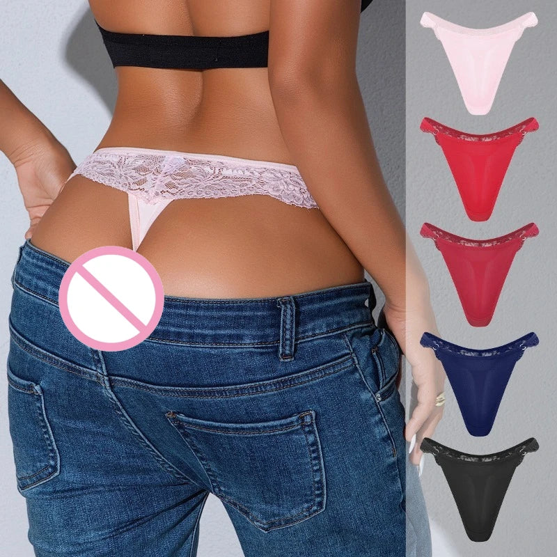 1pcs Low-Rise Floral Sexy Lace Women's G-string Elegant Female Underwear 2025 Hot Sale Comfortable Lady Thongs Fashion Panties