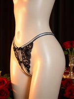 Fashion Style Low Waist Thong Panties Lace Thongs Bow Decor Elegant T Back Sexy Lingerie Bikini Female G-string Solid Underwear