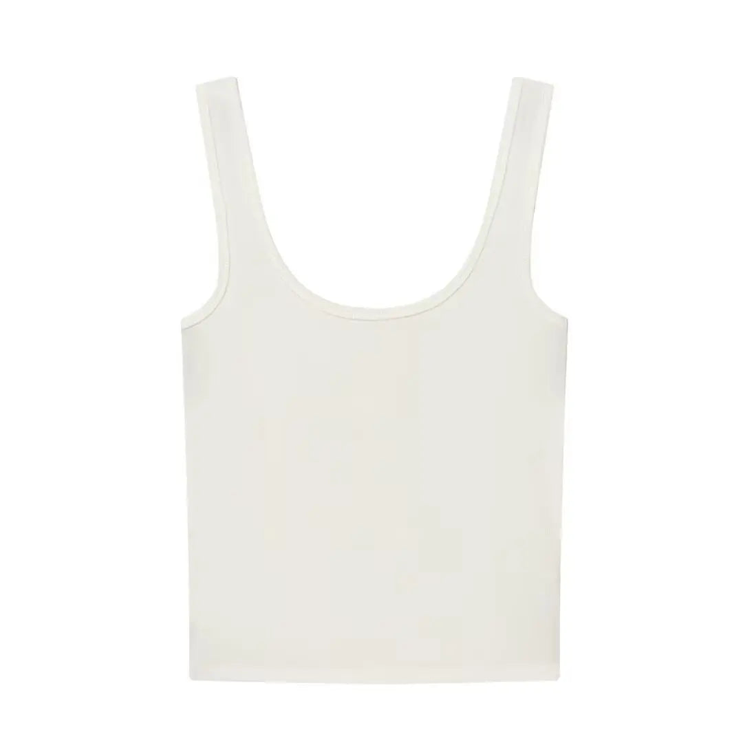 Women's Casual Fashion Strap Simple Versatile Round Neck Camisole Top Fashion Style Backless Deep V Sleeveless top elegant WBG2