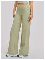 Wide-leg Pants Women Bell-bottoms High Waist Yoga Pants Workout Gym Leggings Naked Feel Pilates Running Cycling Sports Trousers