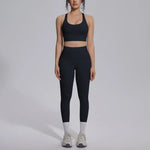 Women's Yoga Set Sports Fitness Running Beautiful Back Slim Fit Bra Hip-lifting High Waist Pants Workout Training Gym Suits
