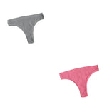 2Pcs/Set Seamless Panties Women Low Rise Panty Soft Solid Color Briefs Sexy Sports Underwear Female Underpants Lingerie M-XL