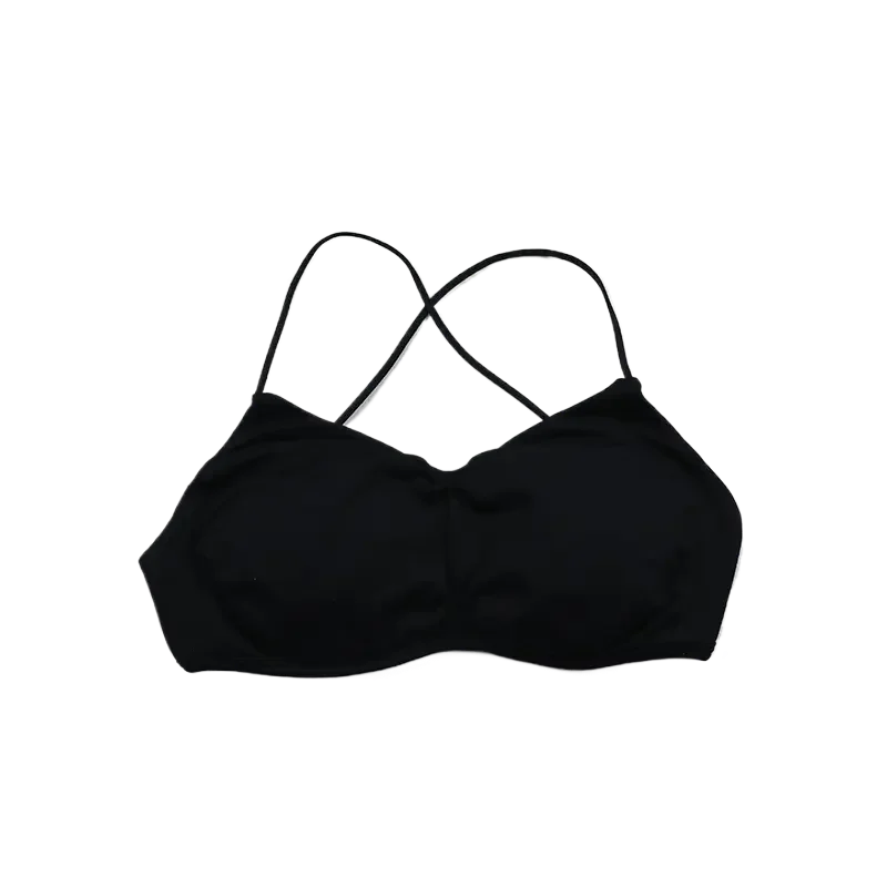 Gym Sports Bra Women Strappy Seamless Yoga Bra Padded Cross Back Gym Bras V Scoop Workout Crop Top Running Yoga Tops Fitness