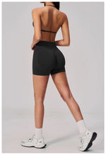 2 Pieces Seamless Yoga Sets Women Solid Color Sports Bra Tight Fitting Peach Buttocks Shorts Fitness Suit Gym Running Tracksuit