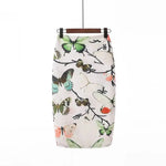 Spring Summer Women Y2K High Waist Midi Pencil Chiffon Skirts Slim Bodycon Vintage Hip Raise Korean Fashion Clothes UOV5