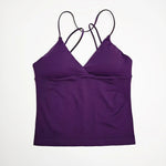 NCLAGEN Gym Yoga Tops Women Vision Twist Front Longline Top Quick Dry Thin Strap Workout Vest Push-up Pilates Fitness Tank
