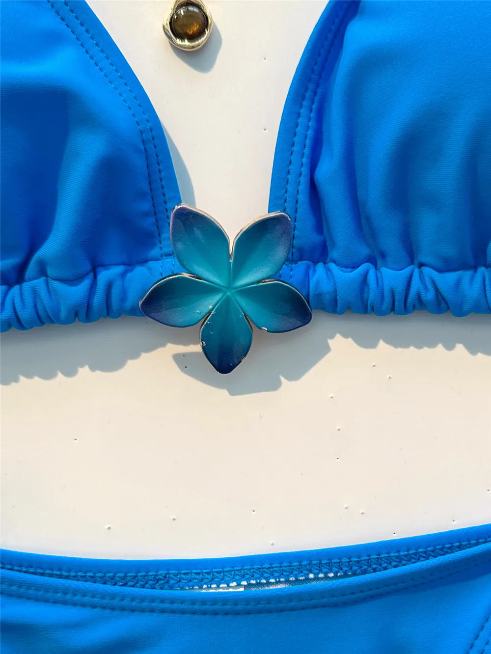 Cute Yellow String Halter Triangle Micro Bikini Thong Femmes Sexy Swimsuit Women Flower Swimwear 2026 Bikinis Sets Bathing Suit