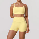 2 Pieces Sportswear Women Yoga Shorts Set Short Sleeve Sports T Shirts High Waist Hip Lifting Running Leggings Fitness Outfits