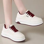 Letter Embroidery Sports Shoes Women Spring Autumn Mix Color Lace Up Sneakers Woman Soft Sole Platform Vulcanize Shoes Mujer
