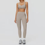 Women Yoga Suit Tracksuit Sports Bra High Waist Legging Shorts Outfit Gym Set Fitness Running Workout Clothes Push Up Sportswear
