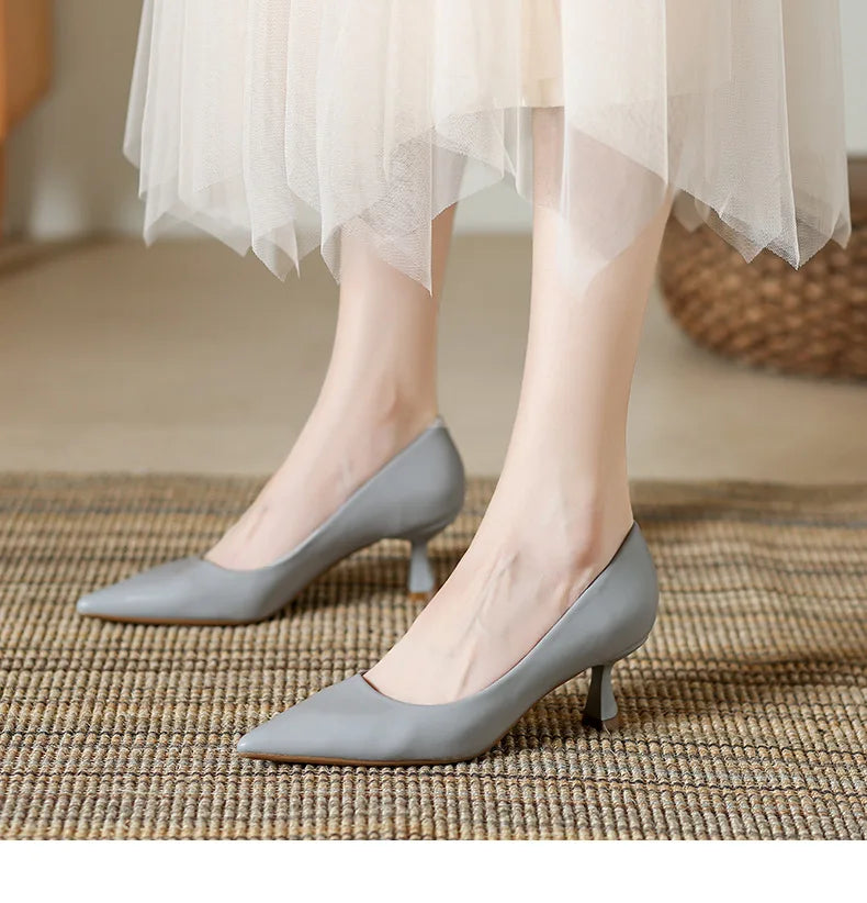 Patent Leather Fashion High Heels 2026Pointed Toe Pumps Elegant Woman Heeled Shoes Shallow Mouth Candy Colored Sexy Single Shoes
