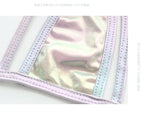 Summer Micro Bikini Set Women Swimwear Laser Holographic Halter Tops Bra Thong Bathing Suit Beachwear Brazilian Biquini