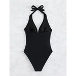 Sexy Shiny Sequins Deep V Backless Monokini Halter Women Swimwear One Piece Swimsuit Female Bather Bathing Suit Swim Lady K4996