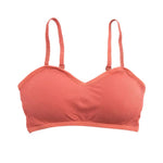 Push Up Padded Workout Bra Ribbed Sports Bra for Women Seamless Wireless Bralette V Neck Cami Crop Tops for Running Yoga