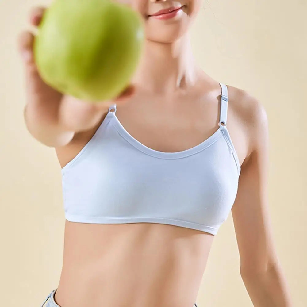 No Underwire Comfort Everyday Bra Women's Wirefree Padded Bra Seamless Full Coverage Cotton Bralette with Adjustable Strap