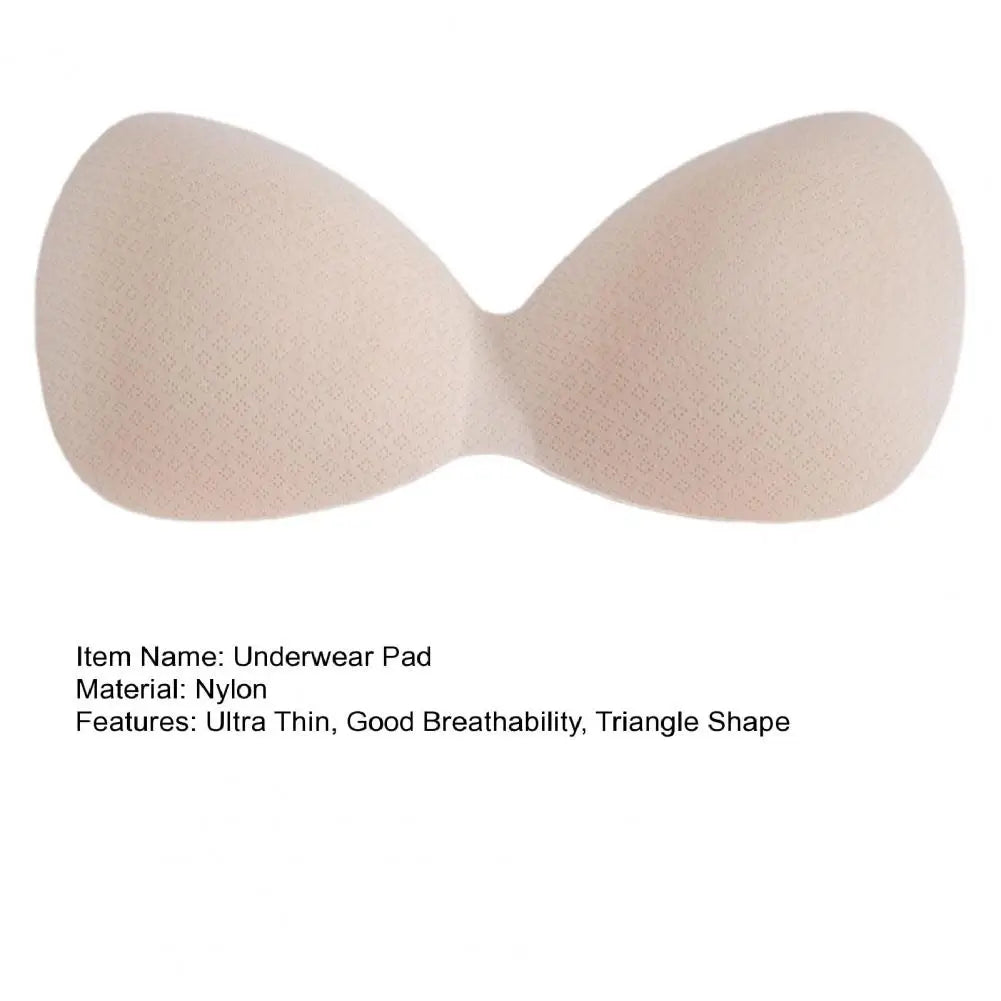 Bra Pad 0.1cm Ultra Thin Bra Insert Triangle Sponge Push Up Bra Pad Women Insert Swimsuit Bikini Breast Enhancers Chest Cup Pads