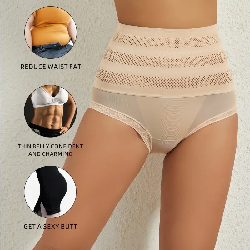 1Pc Women's Bodyshaper Belly Tightening Pants Body Lifting High Rise Panties Tummy Control Hip Underwear Solid Shapers Lingerie
