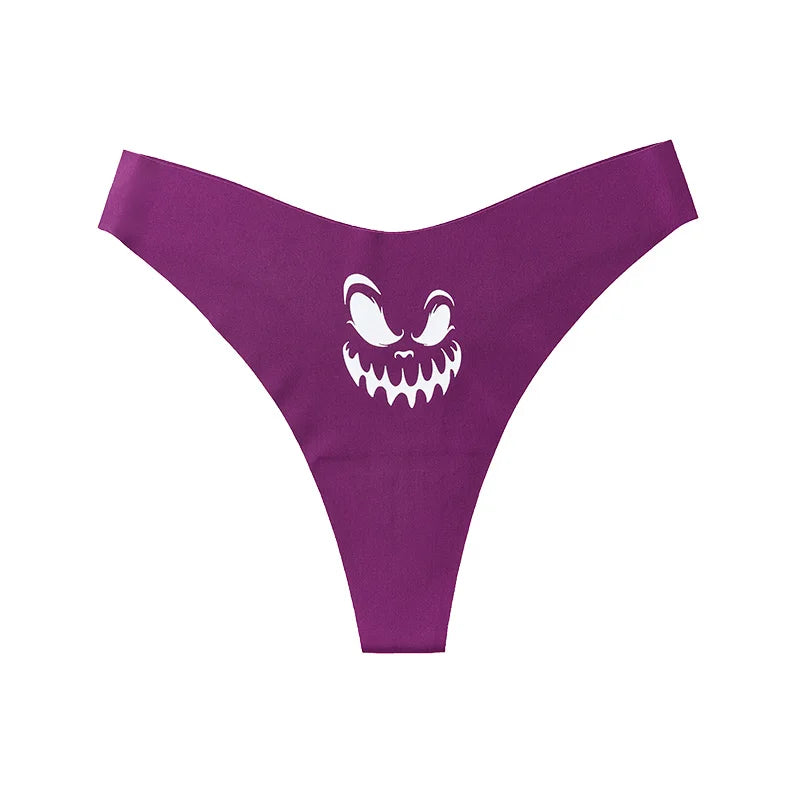Girls Briefs Seamless Grimace Women Panties Sexy G String Ice Silk Underwear T Back Sports Yoga Thong Traceless Plus Size S-XL