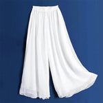 Summer Chiffon Wide Leg Pants for Women Yoga Pants Classica Dancer Trousers Two Layer Dance Practice Clothes Loose Dancing Pants