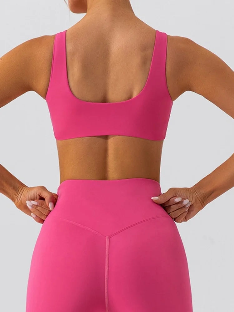 Women's Yoga Sport Bra Tight Fitting Gym Underwear Tops Scrunch Butt Booty Fitness Running Speed Drying Workout Sports Bra