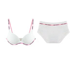 Wireless Non Padded Bra Set for Small Bust Seamless Comfort Bralette & Briefs Pure Elegant Ladies Intimates Teen Girls Underwear