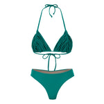 New Bandage Stripes Brazilian Bikini Swimwear Women's Swimsuit Two Piece Set Female Sexy Lace up Mujer Beachwear Summer