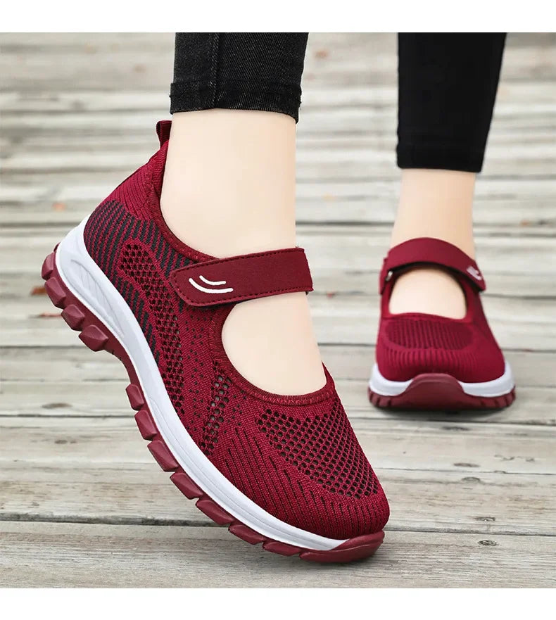 Women Shoes Breathable Vulcanized Shoes Purple Women Sneakers Fashion Breathable Mesh Casual WalkingWomen Work