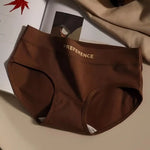 1-Pack Women Cotton Panties Mid Waist Briefs in Warm Tan Minimalist Breathable Intimates Ladies Underwear Size M-2XL