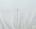 Foridol White Summer Linen Women Blouse Off Shoulder Lantern Sleeve Short Blouse Top 2025 Spring Smocked Pelpum Top New
