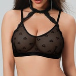 1pcs 2026 New Style Fashion Sexy Women's Bras Elegant Sexy Lingerie Erotic Party Brassiere No Pad Heart Decor Female Underwear