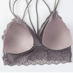 Women Lace Sexy Lingerie Set Push Up Bra Low-Rise Panties Underwear Set Sexy Wireless Bralette Comfort Breathable Brief Set