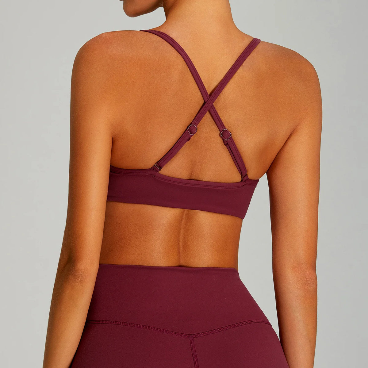 Women Cross Straps Sports Bra Gym Yoga Crop Workout Top Vest High Support Fitness Bralette Push Up Underwear Soft Breathable