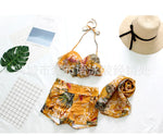 Swimsuit Fashionable Sweet Couple Swimsuit Bikini Three Piece Men's Beach Shorts