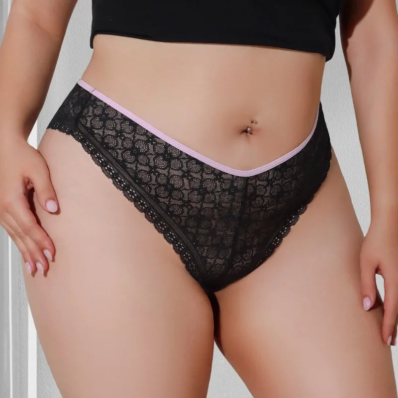 1pcs Plus Size 1XL-4XL Sexy Women's Panties Floral Sexy Lingerie Breathable Comfortable Female Underpants Fashion Lady Briefs