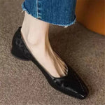 Fashionable and Comfortable Square-toe Shallow-mouth Single ShoesNew Block Heel Temperament Casual Women's Shoes