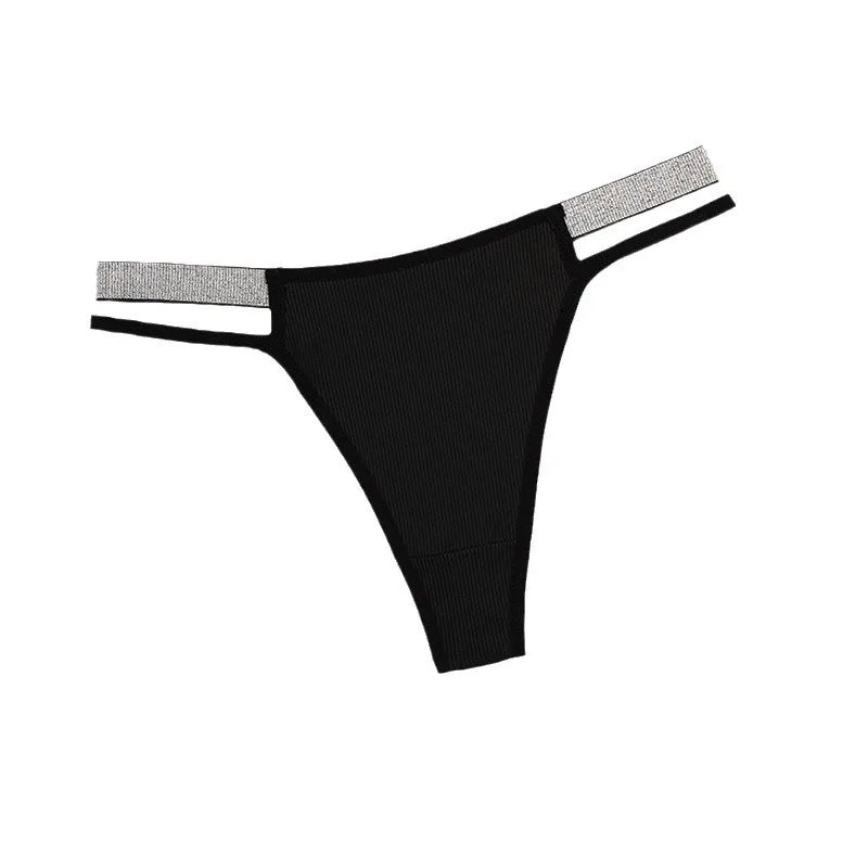 1pcs Low Waist Sexy Women G-string Charming Party Sexy Lingerie Ribbed Lady Thongs Breathable Comfortable Panty Female Underwear